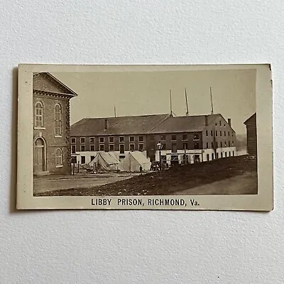 Antique CDV Photograph Historic Civil War Confederate Libby Prison Richmond VA • $824.95