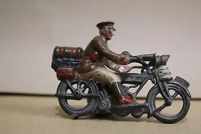 Vintage Britains Lead Army Dispatch Rider On Motorcycle • £15