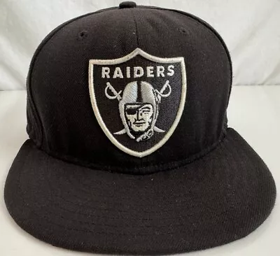 Oakland Raiders New Era 59Fifty Fitted Hat Size 7 1/4 Las Vegas Polyester • $21.95