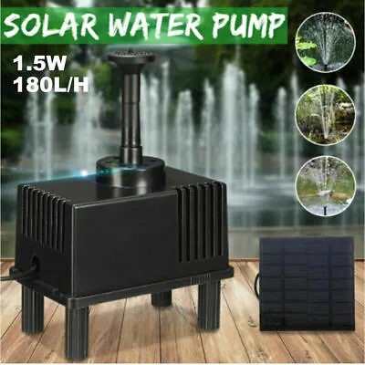 Solar Powered Water Pond Filter Pump Pool Garden Submersible Fish Tank Fountain • £15.99