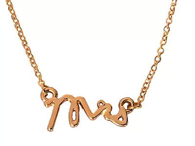  Mrs  Gold Tone  Necklace Bride Shower Gift  C-vid Below • $7