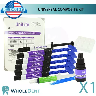 Universal Composite Restoration Kit Dental Filling Materials Syringes Adhesive • $83