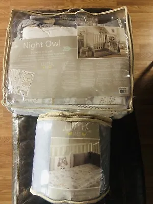 Levtex Baby Night Owl 9 Piece Crib Set Quilt Sheet Dust Ruffle & More • $119.99