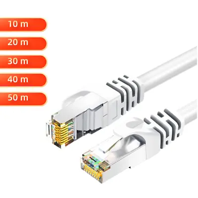 CAT 6 Ethernet Cable White 12m 20m 30m 40m 50m Home Office Game NBN Network • $11.50