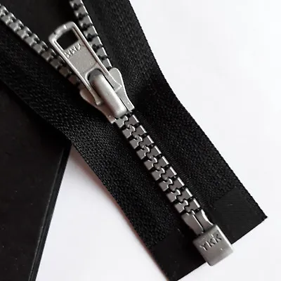 Zip Black Silver Vislon Gr.5 Divisible Jo YKK Zipper Fermuar Cipzár • $23.25