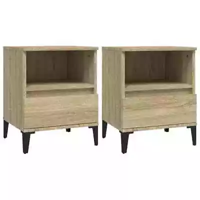 2x Wooden Bedside Tables Drawers Storage Side Cabinets Bedroom Nightstand Oak • $105.28