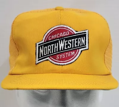 $17.99 • Buy Vtg Chicago Northwestern System CNW Railroad Train Mesh Snapback Trucker Hat Cap