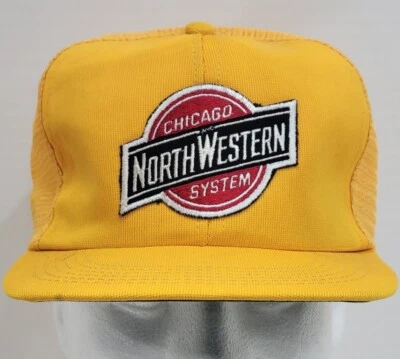 $17.99 • Buy Vtg Chicago Northwestern System CNW Railroad Train Mesh Snapback Trucker Hat Cap