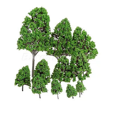 12Pcs O 1:50 Scale Assorted Tree Model Park Street Train Railway Scene Layout • $5.39