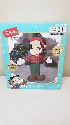 Disney Holiday Inflatable 3.5 Ft. Outdoor Woodland Mickey LED Polyester Multi • $39.95