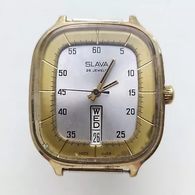 Slava 2427 Fridge Vintage Soviet  Mechanical Stylish Watch 1970s Medical • $95
