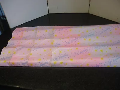 Vintage Wrapping Paper 6 Sheets Of 80s 18th Birthday Pink All The Same • £12