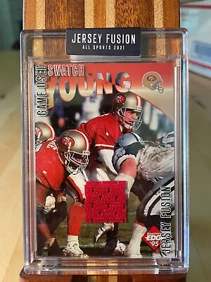 Steve Young Jersey Fusion Game Used Swatch Sealed HOF 49ers • $44