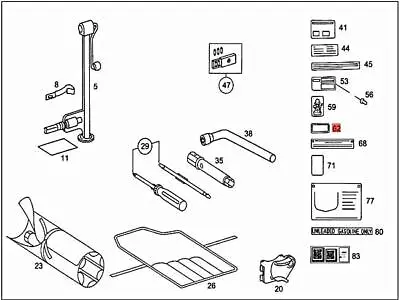 Genuine MERCEDES A124 C124 C126 C140 R129 S124 Information Label 1245840540 • $9.73