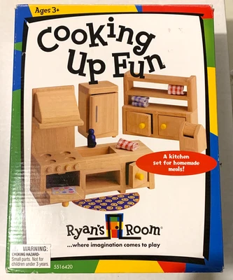 $16.99 • Buy RYAN's ROOM Wood KITCHEN DOLLHOUSE FURNITURE Cooking Up Fun W/original Box
