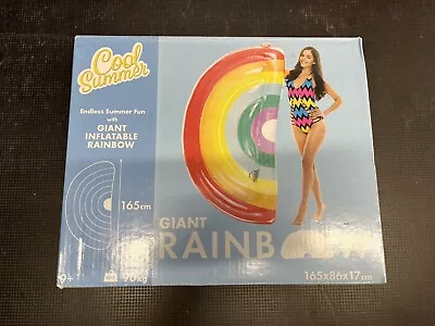 Cool Summer Giant Inflatable Rainbow Lilo  • £15