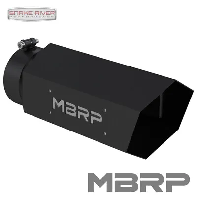Mbrp Black Hex Diesel Exhaust Tip 5  Inlet 6  Outlet 16  Length Steel Logo • $169.99