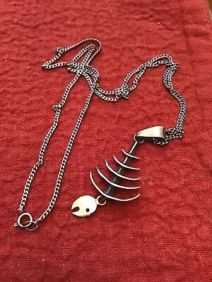 Vintage Sterling Taxco Fish Bone Necklace • $125