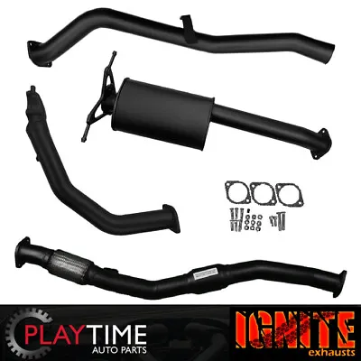 3 Inch Exhaust For Nissan Navara D22 Exhaust 3L 2003 -2015 Cat & Muffler Blk • $770