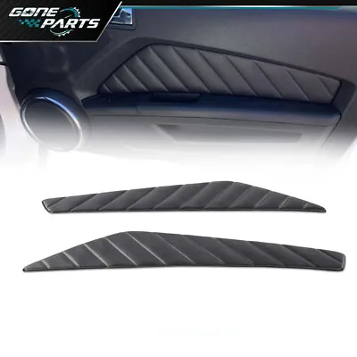 Fit For 2010-2014 Ford Mustang  Door Panel Insert Pleate Black Left & Right Side • $31.41
