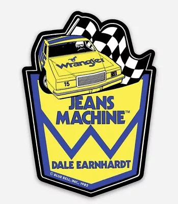 Dale Earnhardt Wrangler NASCAR Jeans Machine Retro Vinyl Sticker Decal • $2.99