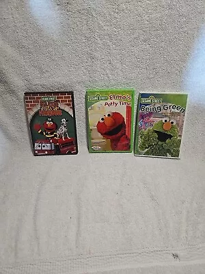 Sesame Street DVDs Elmo Visits The Firehouse Elmos Potty Time Being Green • $5