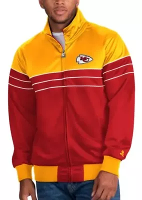 NWT Starter Kansas City Chiefs Red/Yellow Prime Time Track Jacket Men's Sz Med • $49