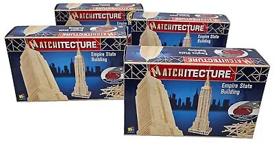 Lot Of 4x Matchitecture #6647 Empire State Building Wood Model Kit BJ Bojeux • $79.99