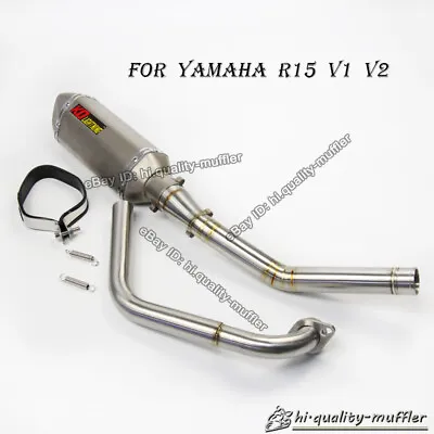 Modified For Yamaha R15 V1 V2 Motorcycle Exhaust Link Pipe Muffler Tail Tube • $211.76