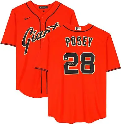 Buster Posey San Francisco Giants Autographed Orange Replica Jersey • $374.99