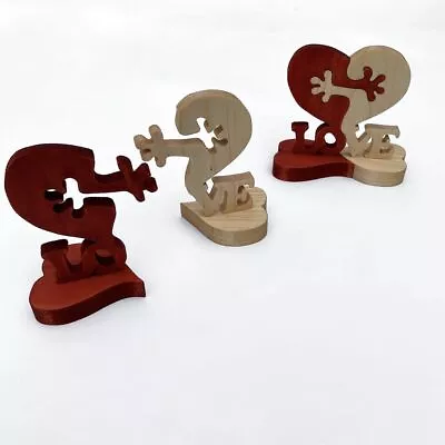 Wooden Valentine's Wooden Heart Ornaments Love Expressing Love Sign Ornaments • $22.73