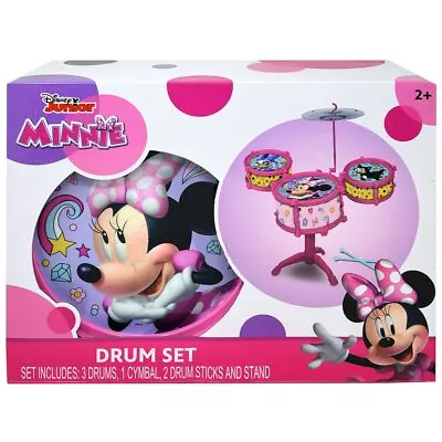 What Kids Want Minnie Mouse Drum Kit Set With Drums Cymbal Drum Sticks Stand • $40.77