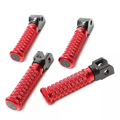 Red POLE Motorcycle Rider Passenger Foot Pegs For Vmax 1700 09-12 13 14 15 16 17 • $88.48