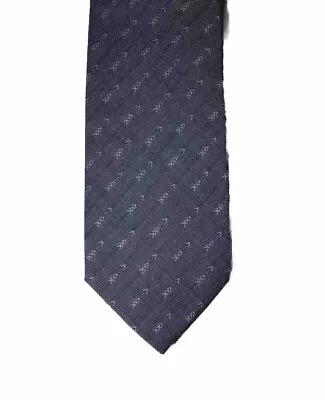 J Crew Men's Skinny Slim Gray Cotton Geometric Neck Tie  2.5”Wx 57”L • $13.99