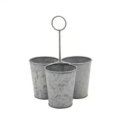 Living Galvanized Round Cup Flatware Caddy • $21.62