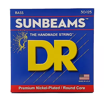 DR Strings Sunbeam Nickel Plated 6-String Bass Strings Medium 30-125 • $37.99