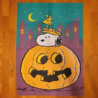 Peanuts Halloween Snoopy & Woodstock Decorative Garden Flag Banner 29  X 41  • $15.95