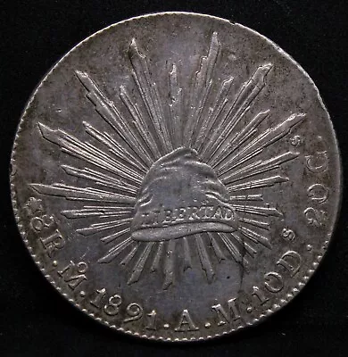 8 Reales 1891 Mo-Am Mexico Silver. EF • £85