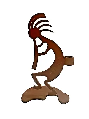 Kokopelli Flute Player Candle Holder Mythical Hopi Symbol Dating Back 3000 Yrs • £11.57