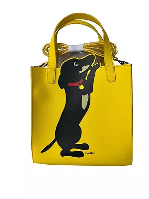 Marc Tetro Dachshund Lover's Crossbody Tote Bag Purse Yellow Dog • $68