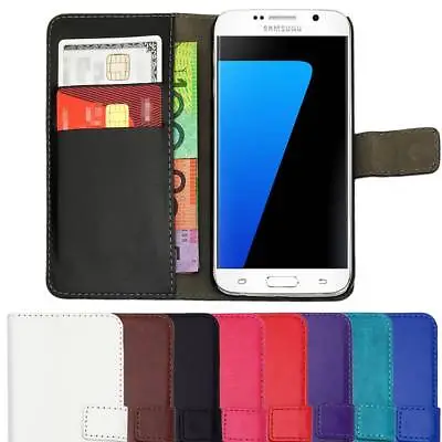Leather Flip Case Wallet Cover For Samsung Galaxy S9 S8 S7 S6 S5 S4 S3 J1 Plus + • $7.45