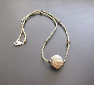 NILE  Ancient Egyptian Amulet Mummy Bead Necklace Ca 600 BC • $50