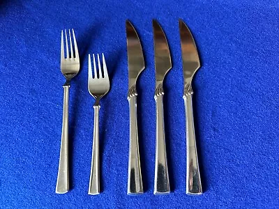 Mikasa 18/8 Stainless Verona Mixed Lot 5 Knives Dinner Salad Forks Replacements • $18.95