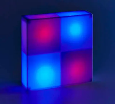 LED FOUR SQUARE MOOD LAMP Dark Room / Den Relaxing Calming Lighting Autism • £11.95