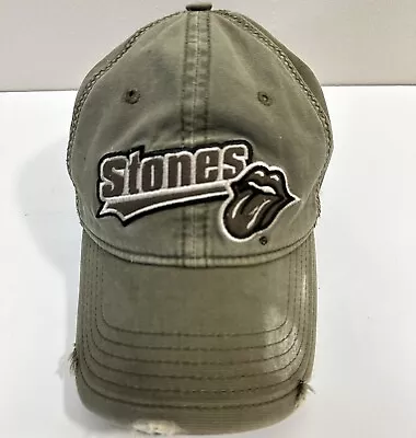 Rolling Stones Vintage Baseball Cap Dad Hat Strap Back Classic Tongue Logo Camo • $9.87