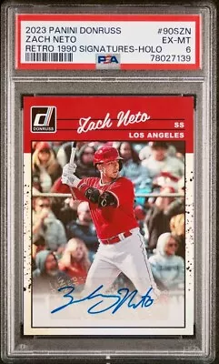 Zach Neto 2023 Donruss 1990 Retro Signatures Rc #90szn [holo]--psa 9--p5/2h--laa • $34.75