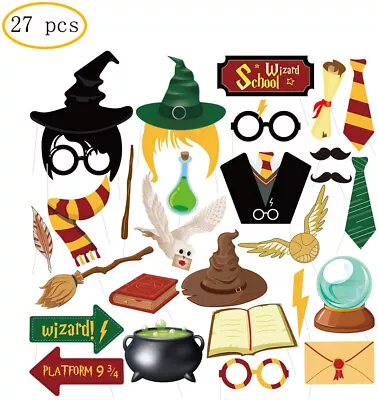 27PCS Harry Potter Photo Booth Props Magical Wizard Theme BDY Decoration Party • $13.98