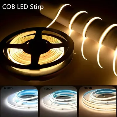 COB LED Strip Lights Flexible Tape Lights Decoration For Kitchen Garden Lighting • $8.99