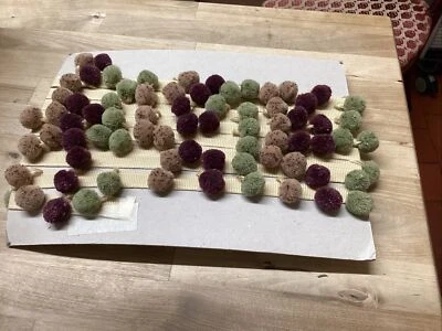 £4 • Buy Decorative Pom Pom Trimmings For Cushions Etc