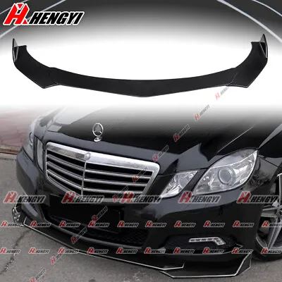 For W212 Mercedes Benz E Class E350 E550 For Front Splitter Spoiler Kit Black • $55.49